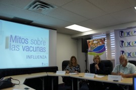 Conferencia de prensa sobre la vacuna de influenza (María de Lourdes Vaello )