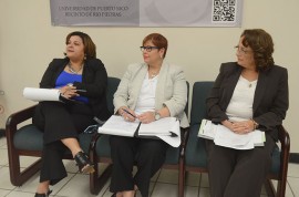 De izquierda a dercha: Jenice Vázquez Pagán, Olga Bernardy Aponte y Marisol Justiniano Aldebol