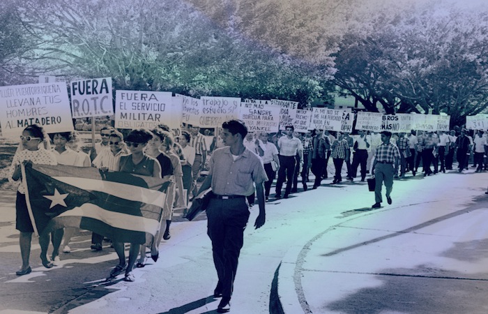 Septiembre del 1965- Marcha realizada en contra del ROTC y del servicio militar obligatorio. (Archivo el Mundo)