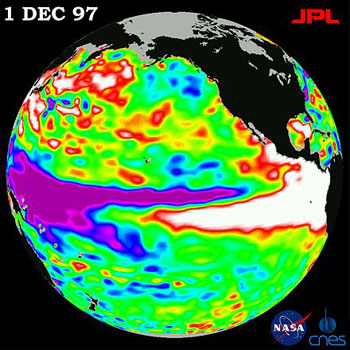 El Niño de 1997-98 observado por TOPEX / Poseidon. – En.wikipedia.org