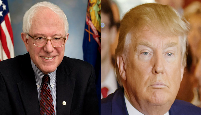 Bernie Sanders y Donald Trump. (Wikipedia)