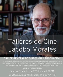 Flyer Taller con Jacobo Morales. (Suministrado)