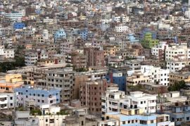 Vista de la ciudad de Daca, Bangladesh. Asia Pacífico vive un rápido proceso de urbanización. Crédito: Kibae Park/UN Photo.