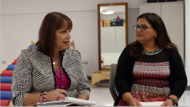 Dyhalma Irizarry y María Rohena, profesoras de terapia ocupacional en el Recinto de Ciencias Médicas de la UPR. (Diálogo)