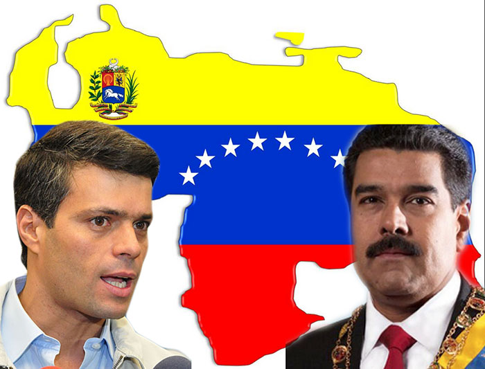 Leopoldo López y Nicolás Maduro.