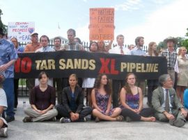 Protesta contra el oleoducto XL en Estados Unidos. Crédito: Kanya D’Almeida/IPS