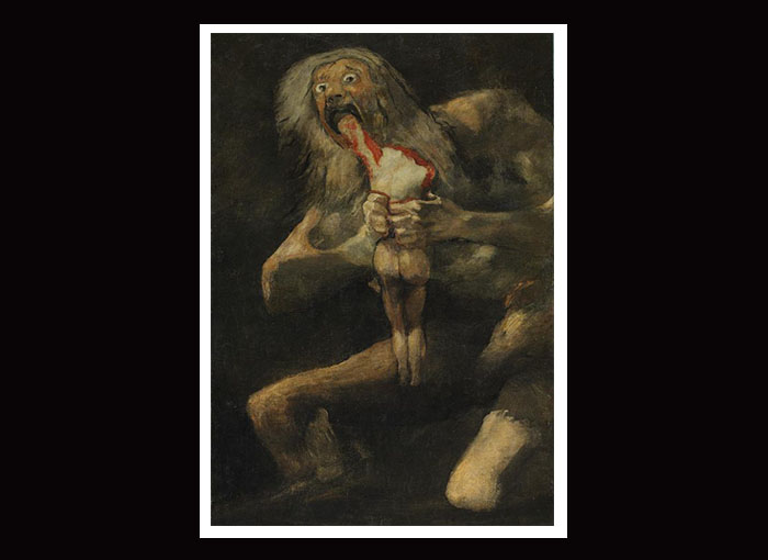 El pintor Francisco de Goya también representó la ambición voraz de este despiadado personaje de la mitología griega. (Wikipedia)