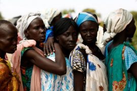 Las mujeres de la aldea de Rubkuai, en el estado sursudanés de Unidad, el 16 de febrero de 2017. Crédito: FAO