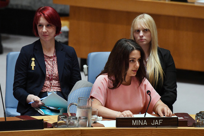 Mina Jaf, fundadora y directora ejecutiva de la organización Women’s Refugee Route. Crédito: Evan Schneider/UN Photo.